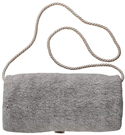 SamWo,Schafwoll-Muff aus natürlicher Schafschurwolle mit Baumwollkordel (hellgrau)