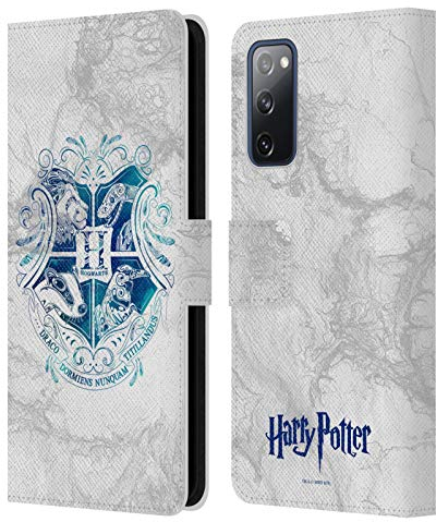 Head Case Designs Offizielle Harry Potter Hogwarts Aguamenti Deathly Hallows IX Leder-Wallet-Hülle Kompatibel mit Samsung Galaxy S20 FE / 5G