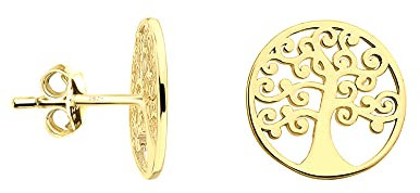 SOFIA MILANI - Pendientes para Mujeres en Plata de Ley 925 - Chapados en Oro - Pendientes de Arbol de la Vida - 21085
