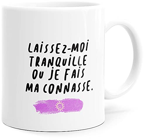 Luigi Collection Mug Humour Connasse Tasse Message drôle. Idée Cadeau Original Femme Amie Copine Couple Amoureux Collègue Frère Sœur Anniversaire Noël. Dino Mugs le Sourire dès le Réveil.