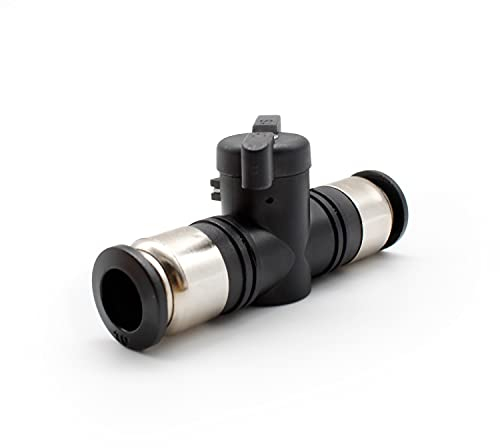 SRJQXH 10mm Pneumatischer Kugelhahn, Innendurchmesser Push-Schnellkupplungen, Zinklegierung aus Schwarzem Kunststoff Air Quick Fittings Adapter, Einsetzbar für Pneumatische Werkzeuge