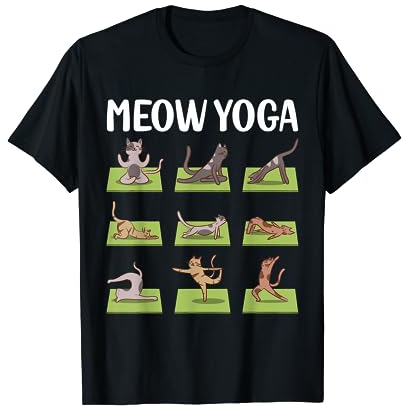 gatto fa yoga divertente namaste mandala meditazione regalo Maglietta