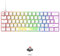 LEAVEN T60-60% Mini meccanica tastiera pc da gaming rgb led retroilluminata light up QWERTY - switch rossi lineari Type c Ergonomico piccola Anti-ghosting, per PC Computer Laptop Mac - Bianca