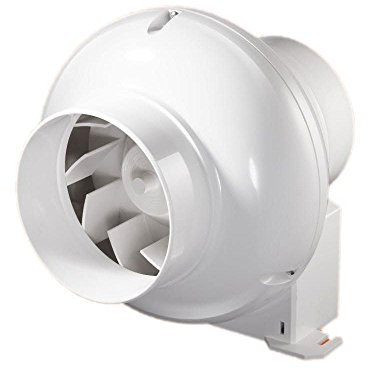 AirTech-UK In-Line Centrifugal Fan 100mm with Run on Timer and Mounting Bracket