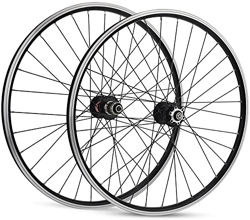 Generic Mountainbike Laufradsatz Disc/Felgenbremse MTB Felge 26 Zoll Laufradsatz Fahrrad Vorderrad Hinterrad 7 8 9 10 11 Speed Kassette QR Sealed Bearing H