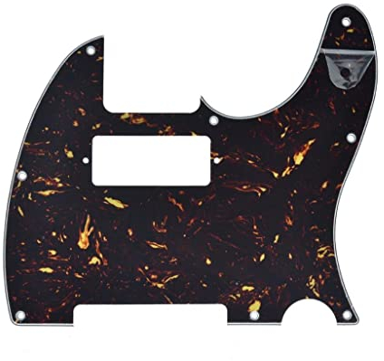 KAISH Tele Style Pickguard Gitarre Plektrumschutz Kratzplatte mit Mini-Humbucker-Tonabnehmerloch für Tele/Telecaster Dark Tortoise