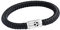 Paris Montana Fußball Segeltau Fan Armband Magnetverschluss Fußball Gravur 8mm Durchmesser (Schwarz, 19)