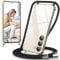 caslord Handyband Handyhülle mit Band für Samsung Galaxy S23 5G, Handyband zum Umhängen Handy Umhängeband TPU Handyhülle mit Kette für Galaxy S23 5G-Schwarz