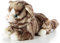 Uni-Toys - Hauskatze grau-getigert, liegend - 25 cm (Länge) - Plüsch-Katze - Plüschtier, Kuscheltier