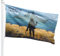 Ukraine-Flagge, 90 x 152 cm – Russisches Kriegsschiff-Trotz-Symbol, strapazierfähiges Polyester-Banner für den Außenbereich, mit Messingösen, patriotische ukrainische Flagge für den Innen- und
