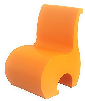 Kloris Gartenstuhl aus Polyethylen, bunt, hergestellt in Italien, für Rasen und Strand, Mod Eddy Ocker
