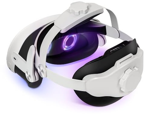 Doppelknopf-verstellbares Kopfband für Quest 3, Mytrix Bequemes VR-Headset-Kopfband, Ersatz für Elite-Band, Leicht Mit Weichem PU-Schwammpolster - Kompatibel Mit Quest 3