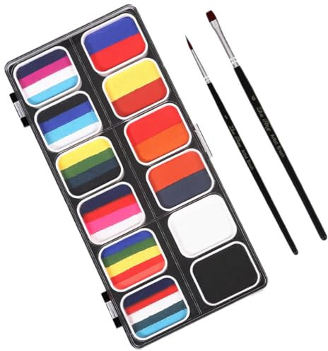 VINTORKY 1set Kit Per e Colori Lavabili Per Halloween e Cosplay Palette Makeup e Facile Usare