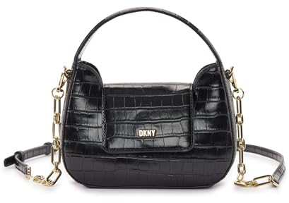 DKNY Women's Crescent Crossbody Shoulder Bag, Black