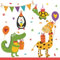 20 Servietten Geburtstag Lustige Tiere in Partylaune als Tischdeko. Papierservietten mit Motiv. Auch für Decoupage und Serviettentechnik 33x33cm