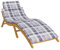 MNISDFL Patio Stuhl Möbel Ersatz Kissen Sonnenliegen-Auflage Grau Karomuster 186x58x3 cm Oxford-Gewebe