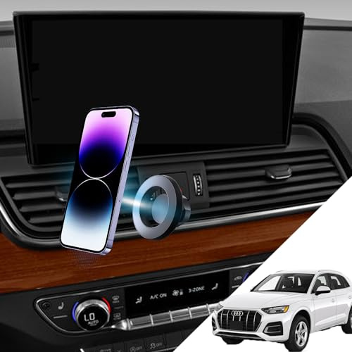 oricarmes Tragbare elektronische Gerätehalterung für Audi Q5/SQ5, magnetische Handyhalterung für 2018-heute, 360° drehbar, kompatibel mit allen Handys