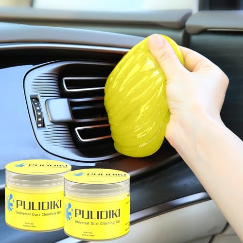 PULIDIKI Lot de 2 gels de nettoyage pour voiture - Mastic de nettoyage de voiture - Outils de nettoyage pour slime de voiture - Gel de nettoyage pour intérieur de voiture - Accessoires de voiture