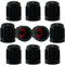 10PCS Tyre Valve Caps, Sturdy Universal Stem Dust Covers with O Seal Ring for SUV, Cars, Bike, Motorcycles, Trucks, Heavy-Duty, Airtight Seal, Screw-On, Easy to Operation (10 Pack Black)