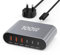 Anker 100W GaN 6-Port Type C Charging Station - USB C Power Strip Adapter with 3 USB C and 3 USB A Ports - For iPhone 11-16, iPad, Pixel, Note, Galaxy - Grey