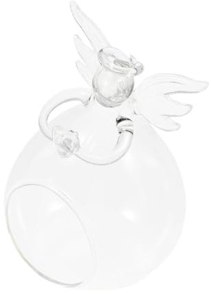 MAGICLULU 6stücke Engel Teelichthalter Aus Glas Klarer Kerzenhalter Teelichtschirm Nachtlichthalter Für Romantische Stimmung Dekoration Für Haus Und Veranda