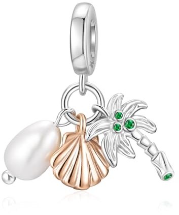 LANBEIDE Kokosnussbaum Charms für Pandora Charms, 925er Sterlingsilber Beads, Tier Beads, Geschenke für Frauen