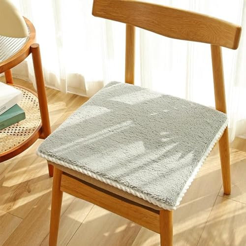 Bettschlange 4er Set Sitzkissen, Stuhlkissen 50x50cm Indoor und Outdoor, Komfort Sitzpolster Büro Lazy Warm Stuhlauflage, Auflagen für Stühle für Kleine Stühle Zuhause, Küche,Grau