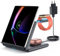 GEEKERA Induktive Ladestation für Samsung, 3 in 1 Faltbare Wireless Charger für Samsung Z Fold/Flip, Kabelloses Ladegerät für Fitbit Sense/Versa, Induktionsladegerät für Galaxy Buds-Carbon Schwarz