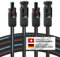 Solarkabel 2 x 20 Meter 6mm² mit Solarstecker, inkl. 0% MwSt. gem. § 12 Abs. 3 UStG (1-30m, 4mm²/6mm²) Solar Stecker, Solarleitung Verlängerungskabel für PV Kabel Solaranlage Solarpanel Verlängerung