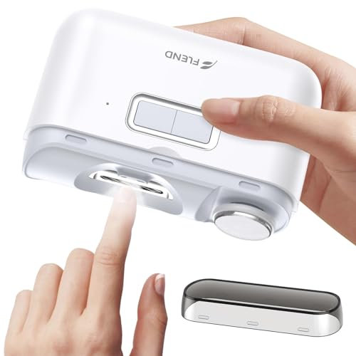 Tagliaunghie Elettrico, Tagliaunghie Elettrici 2 in 1, Taglia Unghie Elettrica per Adulti Automatico a 2 Velocità, Lima per Unghie con Luce, Set Manicure da Donna, Tagliaunghie per Bambini Anziani