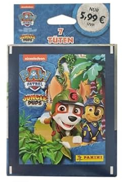 Panini Paw Serie 10 „Jungle Pups“ Patrol Sticker (2024) – 1x Eco Blister je 7x Stickertüten (Deutsche Version)