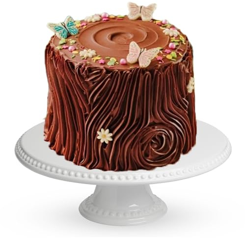 Patisserie Valerie Chocolate Forest Fantasy Cake 6, 14 Portions | Gianduja Hazelnut Chocolate Cream, White Chocolate Decorations, Soft Sponge, Layered Filling, Hand-Finished Top