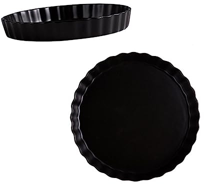 CIYODO Piatto Elegante Per Sushi e Pasta Tavola Creativa Per Colazione e Cena Per Uso Quotidiano e Ristoranti Nero