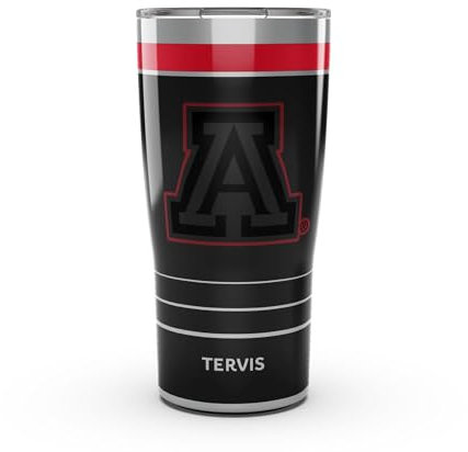 Tervis Traveler Arizona Wildcats – Gobelet isotherme à triple paroi pour garder les boissons froides et chaudes, 591 ml, en acier inoxydable
