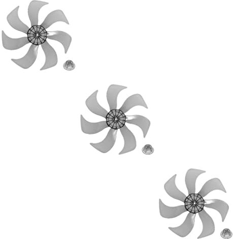 HONMEET 3stücke Ersatzventilatorflügel Für Tisch Und Standventilatoren Universelle Transparente Schwarze Fanblätter Leise Und Langlebig Für Beschädigte Einfache Montage