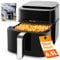 Taylor Swoden Freidora Aire 6,5 Litros Dual Blaze™ Air Fryer 1800W con Ventana, EvenlyCook, 8 Programas, Panel Táctil, Interior Metálico, Temperadura y Tiempo Regulable, Apta para Lavavajillas