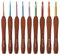 9 Stück Häkelnadel-Set, Häkelnadel Holzgriff, Ergonomische Häkelnadeln, Häkelnadel für Arthritische Hände, Häkelnadel Set für Anfänger, 2,0–6,0 mm, für Anfänger und Fortgeschrittene