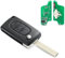Lizbn Guscio chiave peugeot 307 telecomando a 3 pulsanti compatibile con Peugeot 207 307 308 407 607 Citroen C2 C3 C4 CE0523 433 Mhz telecomando chiave per chip ID46 (PCF7941) (segnale ASK, lama HU83)