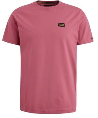 PME Legend Herren Rundhals T-Shirt Cold DYE Regular Fit Schwarz Weiss Grün Blau, Größe:M, Farbe:3211 Rose Wine