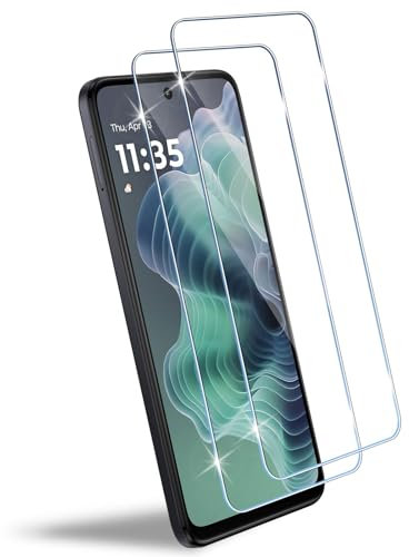 HidWee Protector Pantalla Compatible con Motorola Moto G56 5G/MOTO G35/G05/E15/G15 Cristal Templado, 2 Piezas HD Sin Burbujas, Anti-Arañazos, Antihuellas, 9H Dureza Vidrio Templado