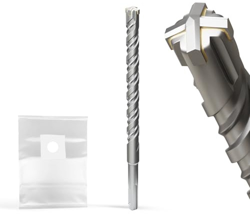 XZH SDS Plus Masonry Drill Bits 14mm x 210mm, Professional Tungsten Carbide Cross Tip, Long SDS Hammer Drill Bits for Wall, Stone, Concrete, Brick