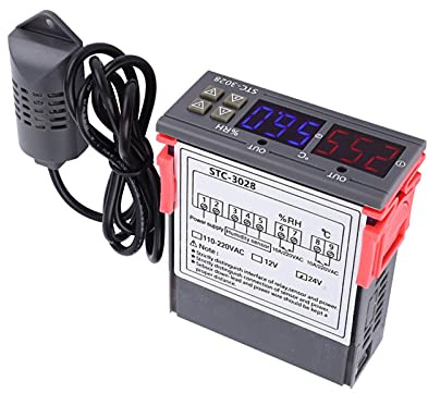 Fdit Controlador de Temperatura de Visualización Digital con un Sensor integrado: un Termostato de Microcomputadores Inteligente para Máquinas de Mariscos y Dispositivos de Agua de Enfriamiento (24V)
