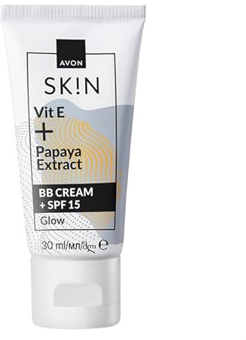 Avon Sk!n Glow BB-Creme Medium mit Vitamin E & Papaja- Extakt, LSF 15, 30 ml Tube