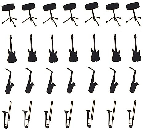 Musical Notes instruments Collections (Musical Instruments Vinyl Stickers black)