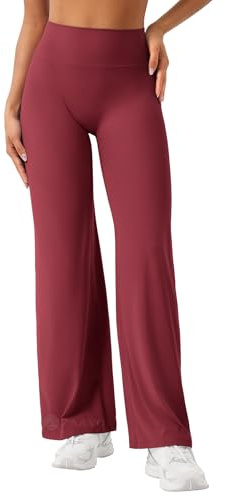 ZAAYO Nahtlose Straight Leggings Damen Flared Legging Yoga Hosen Gym Pant