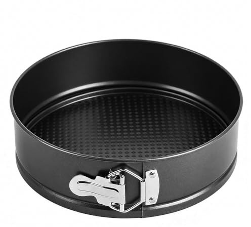 LUPATDY Tortiera Apribile Rotonda 20 cm – Stampo per Torte a Cerniera con Rivestimento Antiaderente, in Acciaio al Carbonio, Ideale per Cheesecake e Dolci da Forno