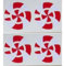 Lawn Crown Green Indoor Bowls Spiral ID Identification Markers Set Of 4 (Red - White)