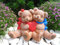 STEINFIGUREN SPICKER Steinfigur Teddy, 133/3 Bär Gartenfigur Steinguss Tierfigur Terrakotta Patina