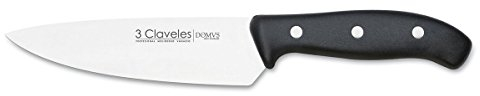 3 Claveles - Cuchillo Cocinero, Pulido Mate, Acero Inoxidable, línea DOMVS - (15cm - 6)