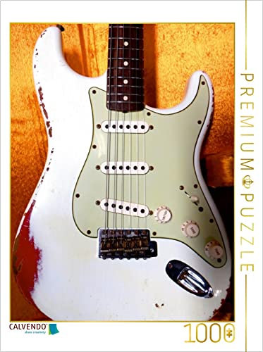 CALVENDO Puzzle Heavy Relic - Vintage Rockgitarre 1000 Teile Puzzle hoch | 1000 Teile Lege-Größe 48 x 64 cm Foto-Puzzle für glückliche Stunden